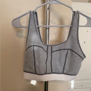 Fabletics Heathered Gray Sports Bra